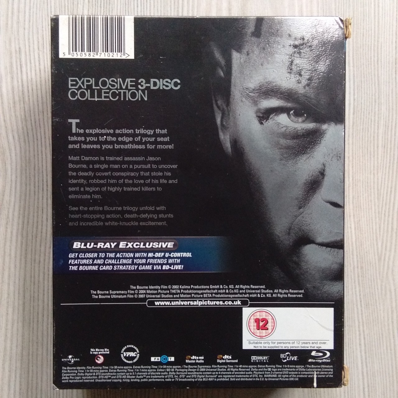 Boxset Bluray Movie Original THE ULTIMATE BOURNE COLLECTION (2002-2007)