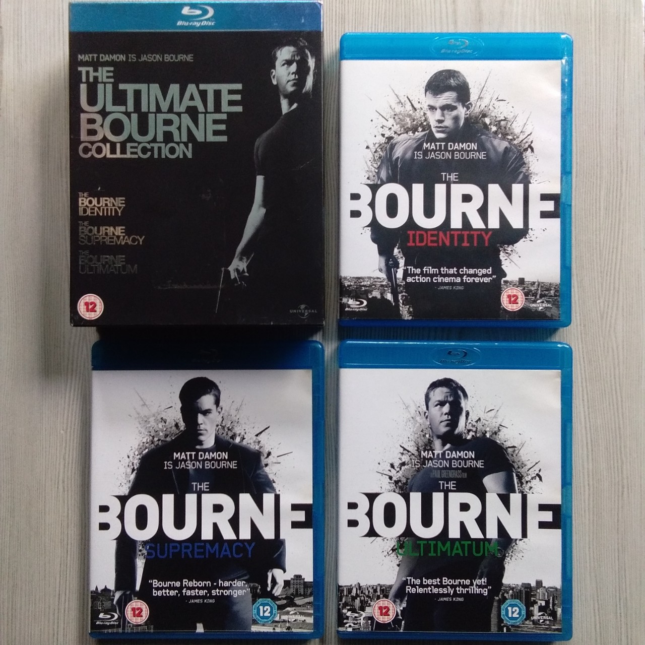 Boxset Bluray Movie Original THE ULTIMATE BOURNE COLLECTION (2002-2007)