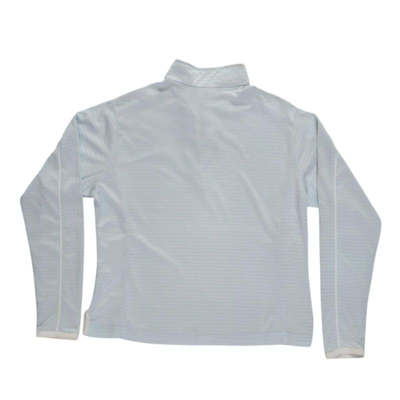Prince Baju Lengan Panjang Wanita Quarter Zip Biru Muda – Sportwear Stretch Original