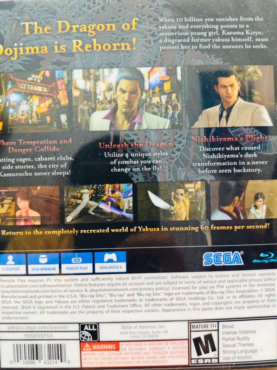 PS4 Yakuza Kiwami Reg All