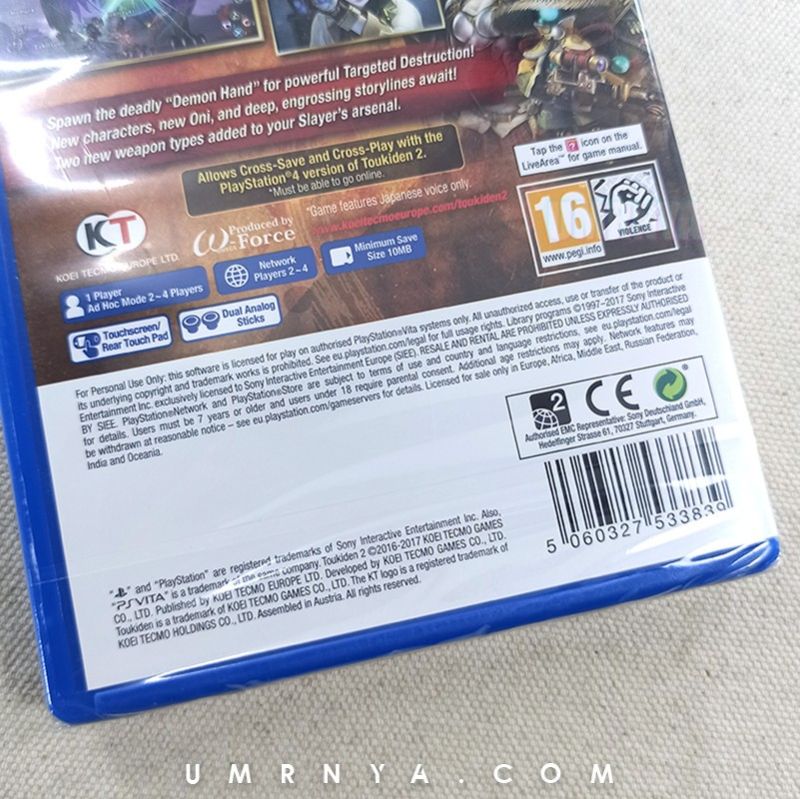 Kaset PSVita Toukiden 2 II Original PS Vita Playstation CD