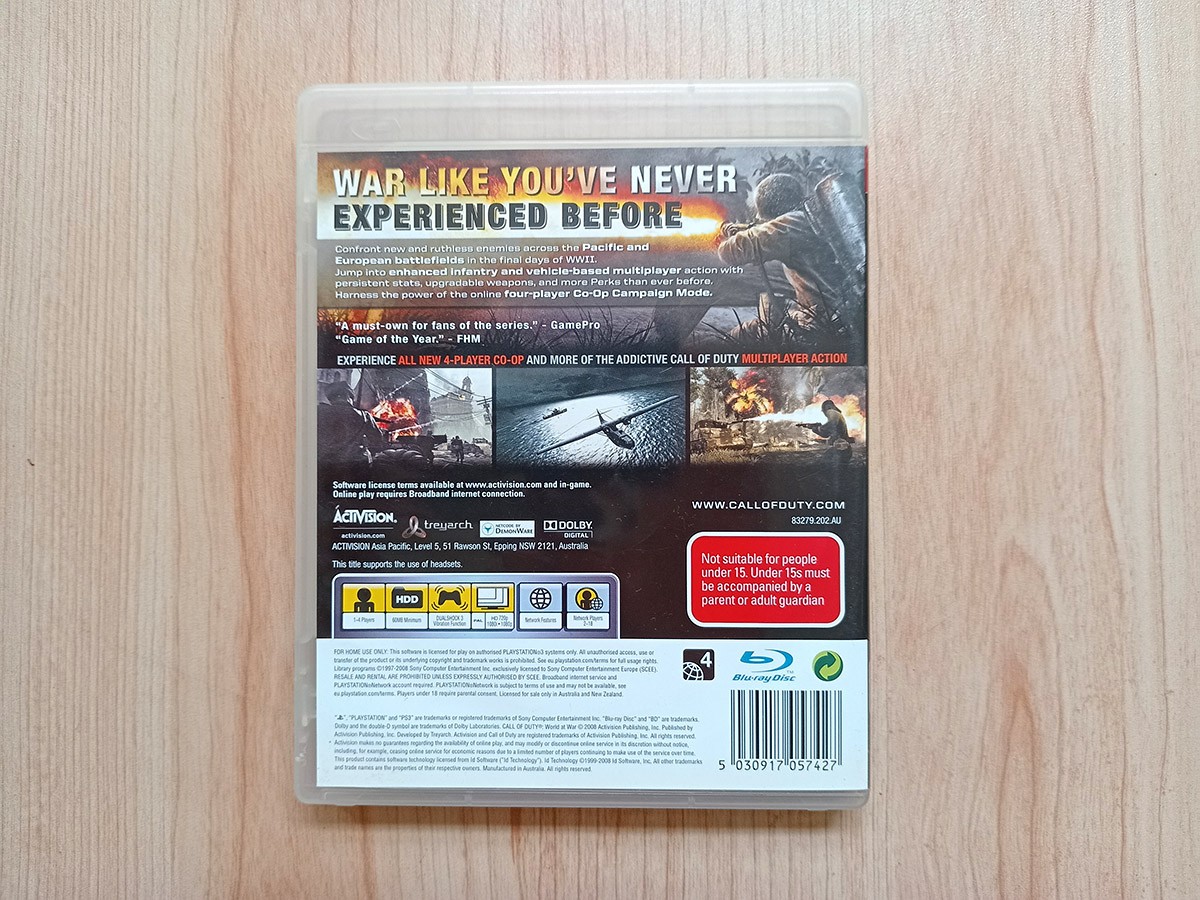 Game/BD PS3 - Call of Duty World at War (FAH)