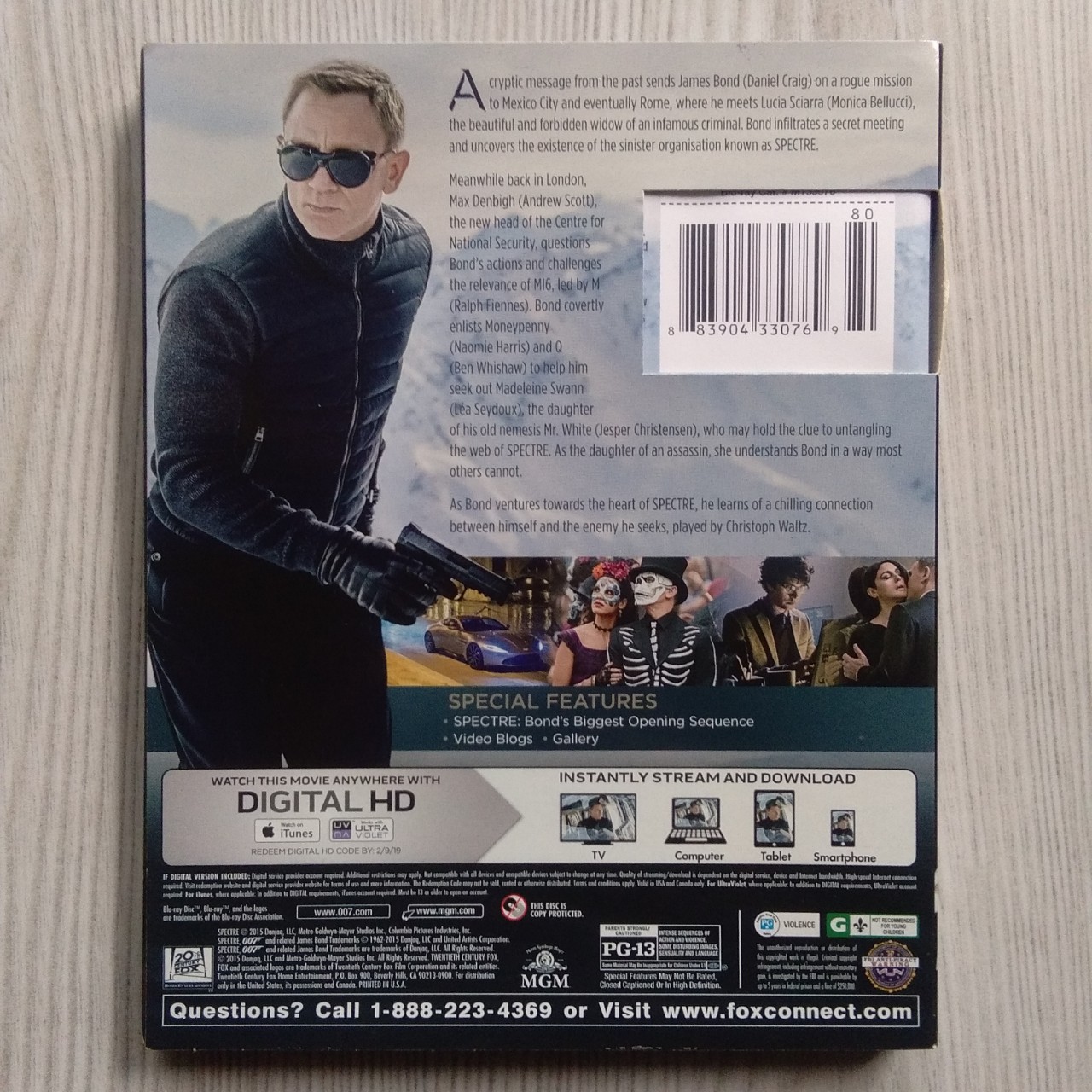 Bluray Movie Original SPECTRE (2015)