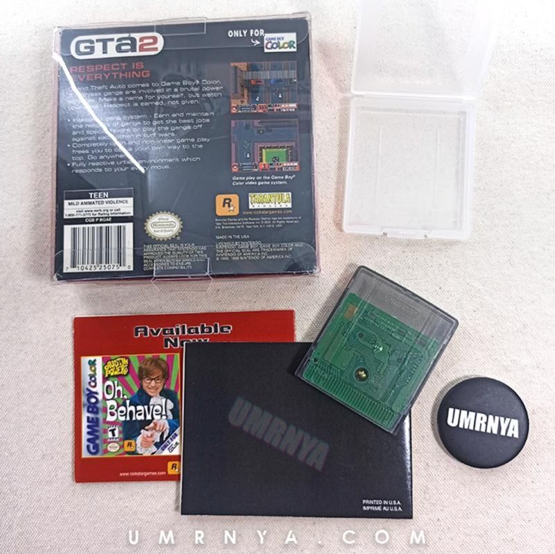 Kaset Original Grand Theft Auto 2 GTA2 GTA US Nintendo Gameboy DMG GBC