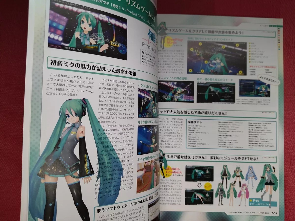 RARE COLLECTION! Hatsune Miku: Project DIVA Master Book