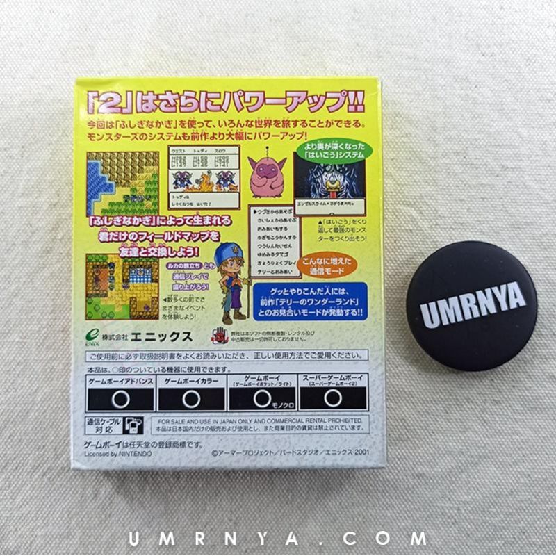 Dragon Quest Monsters 2 Maruta No Fushigi Na Kagi GBA NINTENDO GAMEBOY