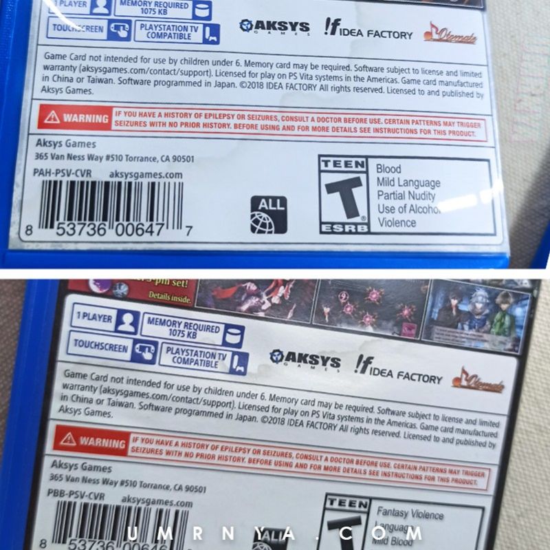 Paket 2 Kaset Ps vita Psychedelica Of The Ashen Hawk Black Butterfly PSvita Playstation