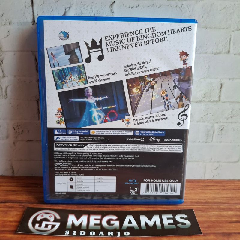 Kaset BD PS4 Kingdom Hearts Melody Of Memory - Second/Bekas