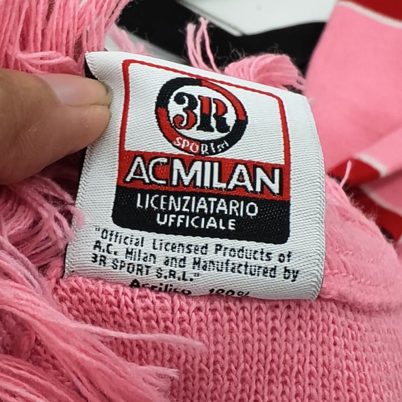 Syal Bola Original AC Milan Pink Strips