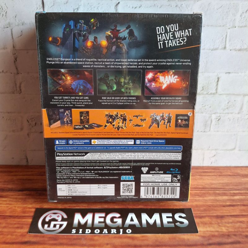 Kaset BD PS4 Endless Dungeon Day One Edition - New/Segel