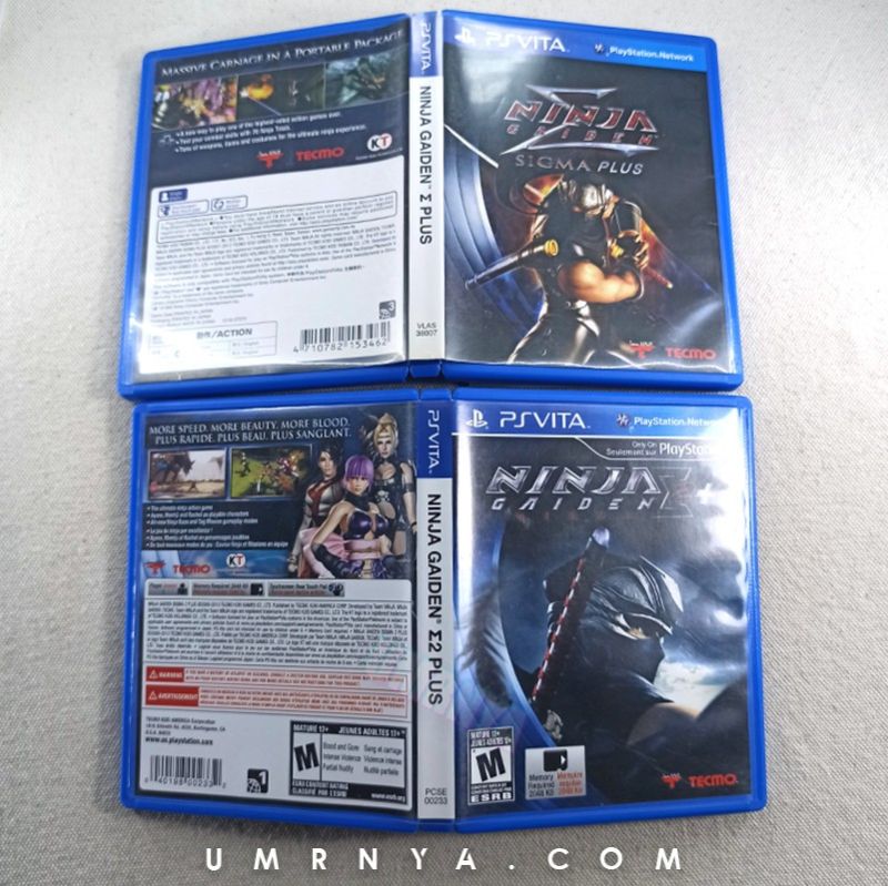 Paket 2 Kaset Ninja Gaiden Sigma 2 Plus 2+ PSVita PS Vita Playstation